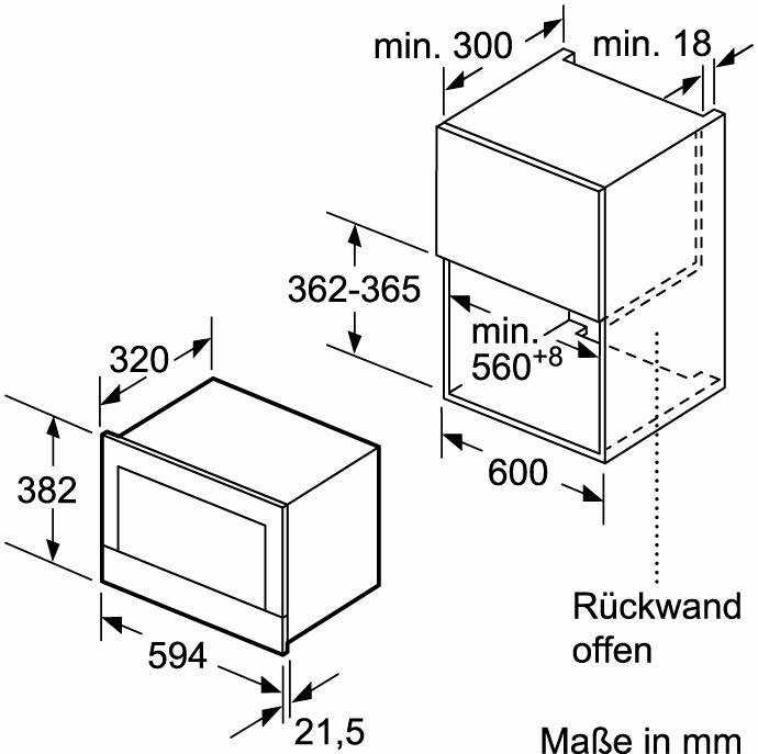 NEFF Einbau-Mikrowelle N 70 C17WR00N0, Mikrowelle, l 21