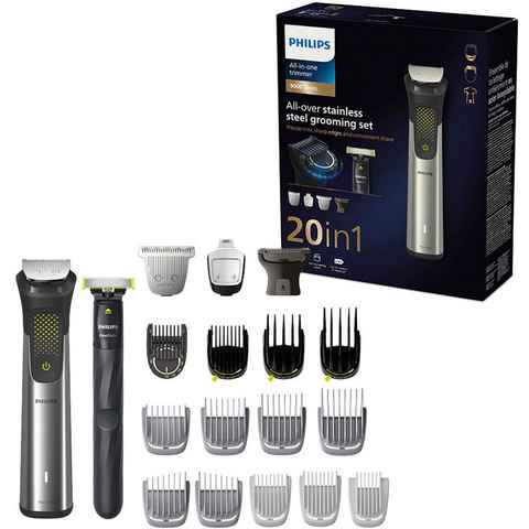 Philips Multifunktionstrimmer Series 9000 MG9553/15, All-in-One Trimmer, 20-in-1 für Gesicht, Körper und Kopfhaare