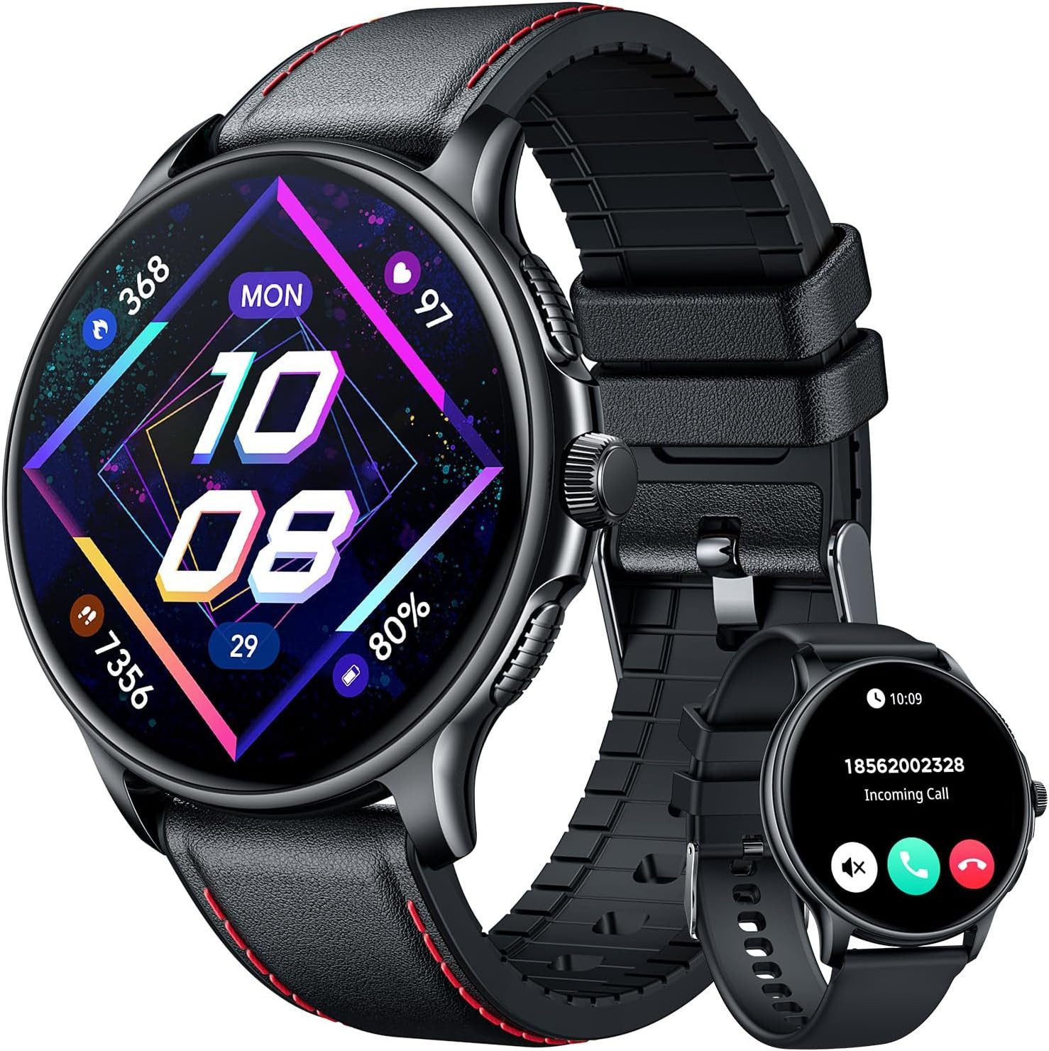 Herren's AOMLED display IP68 wasserdicht Fitness-Tracker Smartwatch