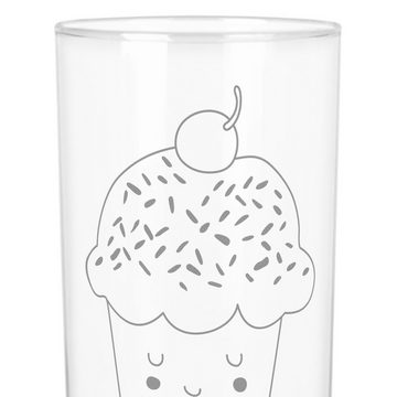 Mr. & Mrs. Panda Glas 400 ml Cupcake - Transparent - Geschenk, Gute Laune, Tiermotive, Wund, Premium Glas, Unikat durch Gravur