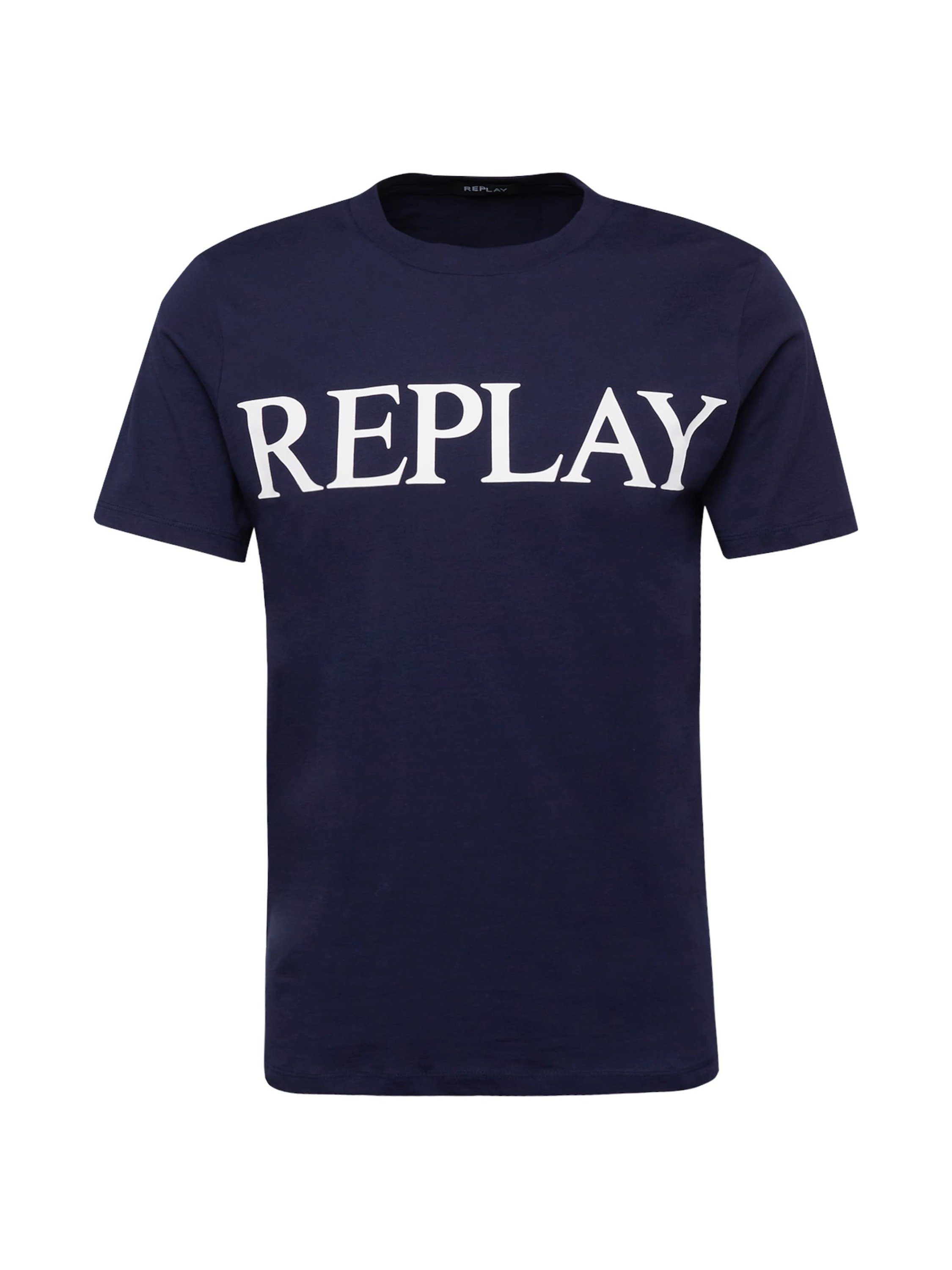 Replay T-Shirt (1-tlg) Dunkelblau