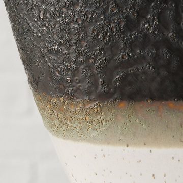 BOLTZE Dekovase "Lamuna" aus Keramik in schwarz/weiß H26cm, Vase