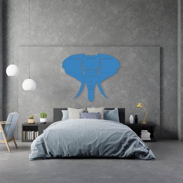 Namofactur Wanddekoobjekt XXL Elefanten Kopf Holz Wandtattoo Wand Deko Wanddeko Groß, Wandtattoo, Wanddeko aus Holz, Wandbild aus Holz