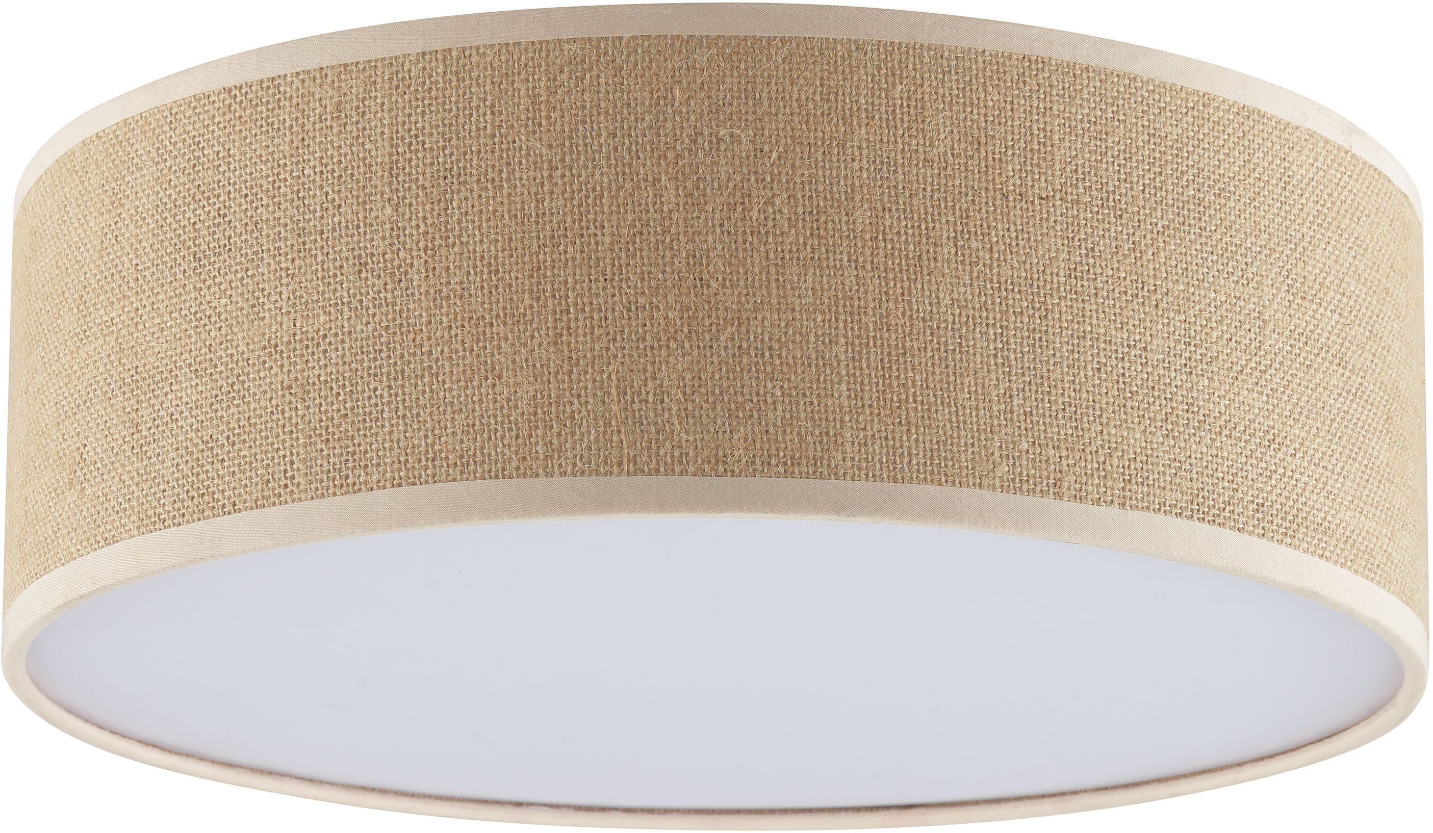 OTTO home Deckenleuchte Mikka, ohne Leuchtmittel, mit Leinenstoffschirm, Hö günstig online kaufen