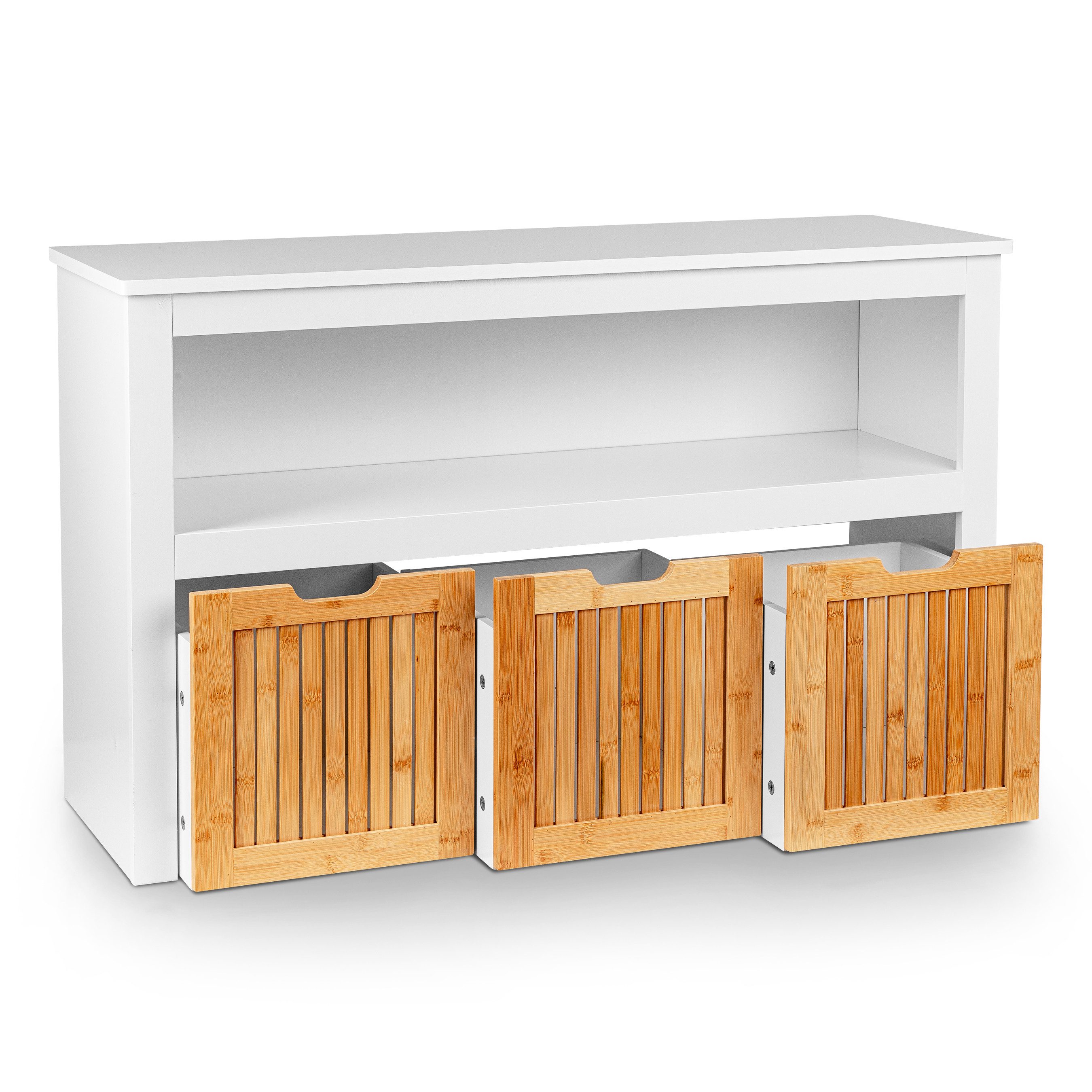 ONVAYA Sideboard mit Rollboxen - Bücherregal-Kuscheltier Aufbewahrung