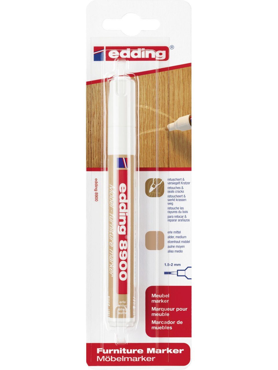 Holzschutzlasur Edding 8900 Möbelmarker erle mittel
