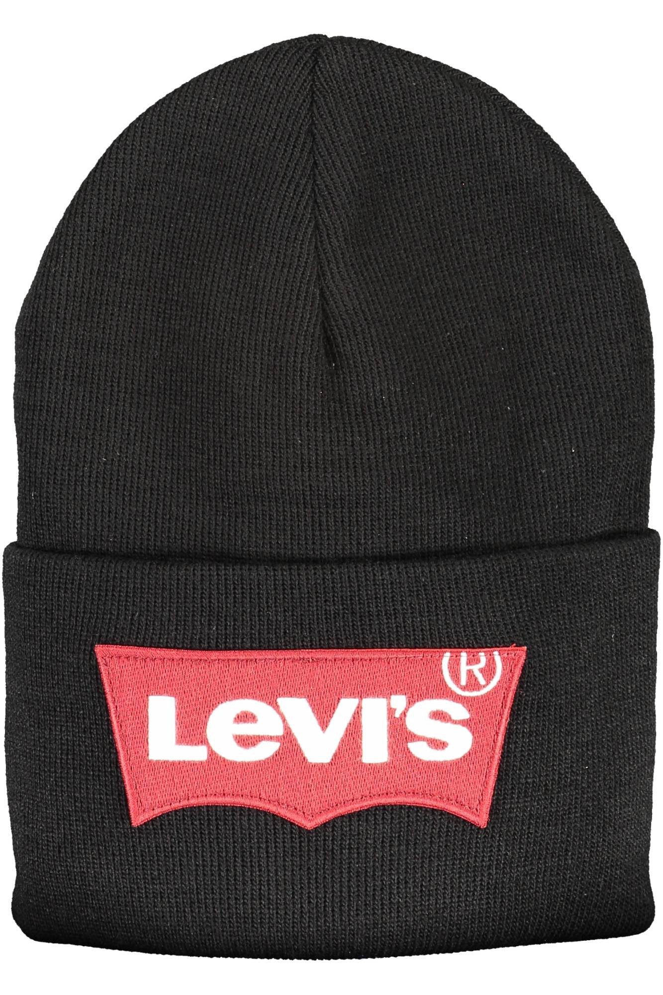 Levi's® Strickmütze Schwarze Herrenmütze mit Logo - Stylisch und Praktisch für jeden Tag