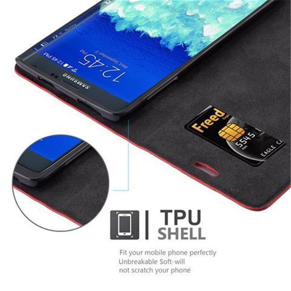Cadorabo Handyhülle für Samsung Galaxy NOTE EDGE Hülle Samsung Galaxy NOTE EDGE, Hülle Schutzhülle mit Standfunktion, Magnetverschluss und Kartenfach