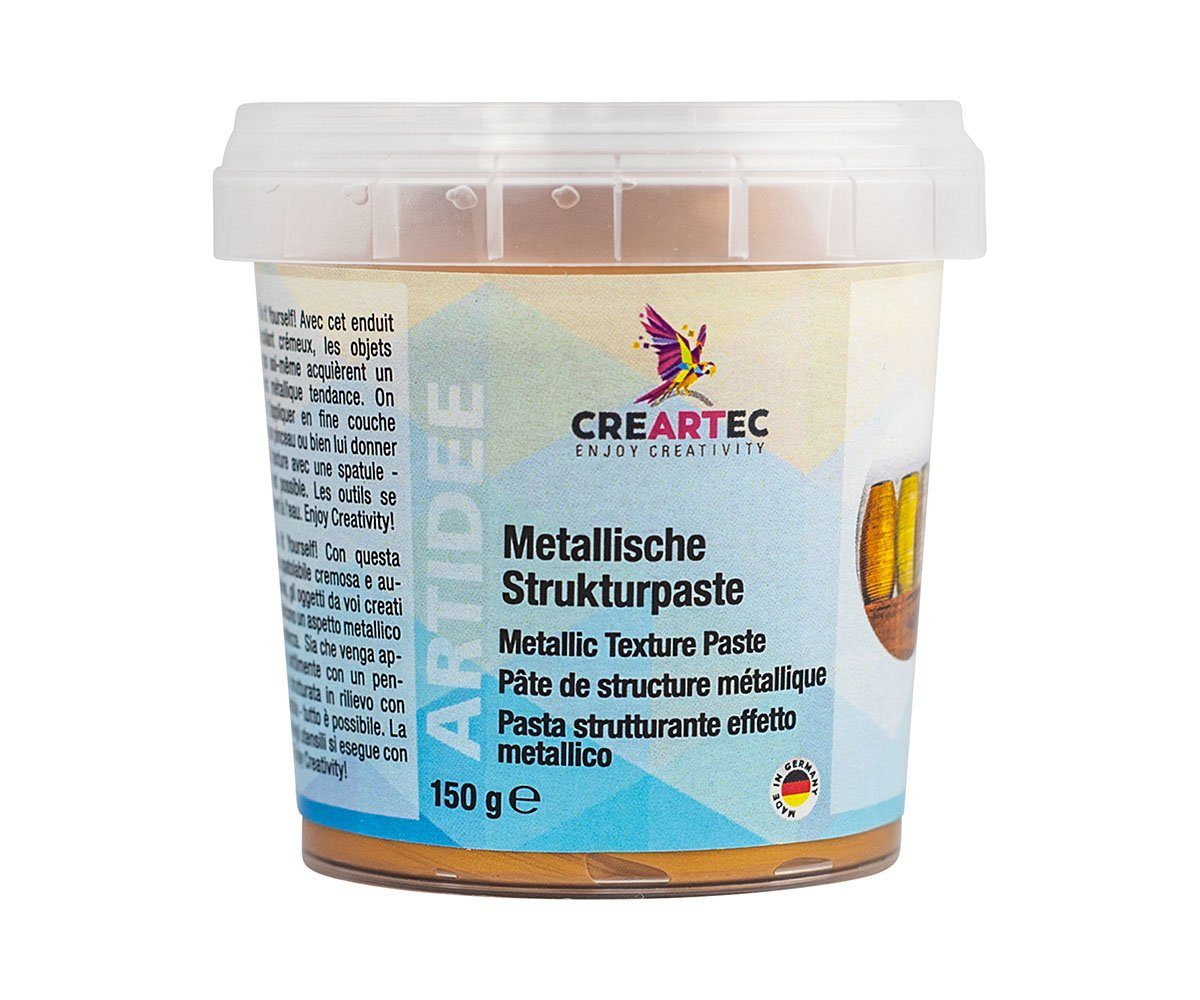Strukturpaste selbstklebende Spachtelmasse - dukatengold glänzend