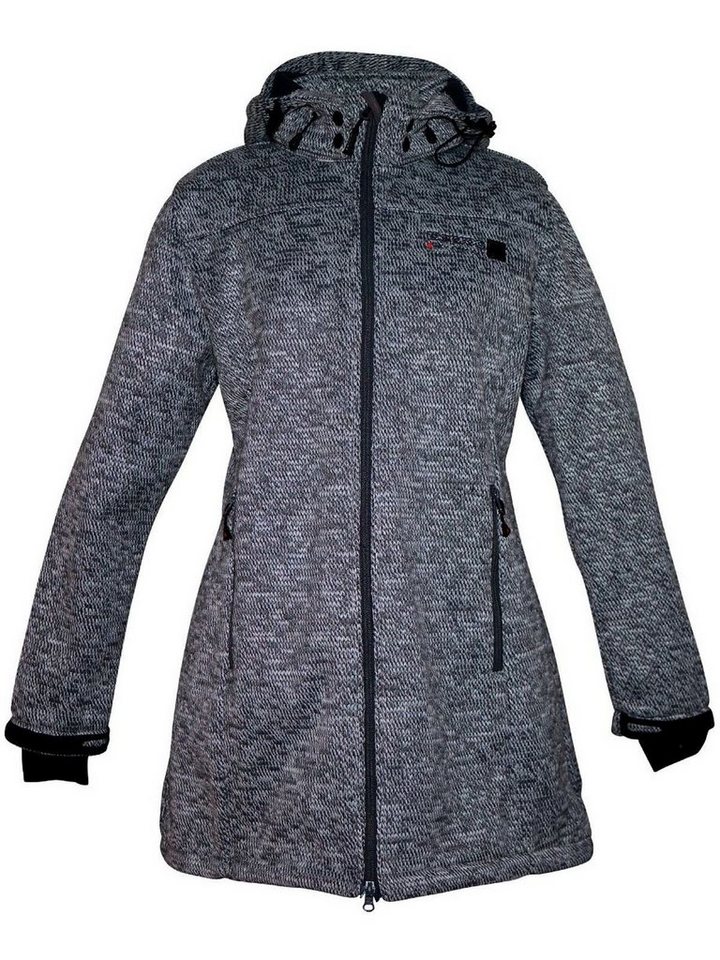 DEPROC Active Strickfleecejacke WHITEFORD WOMEN NEW CS mit abnehmbarer  Kapuze, auch in großen Größen erhältlich