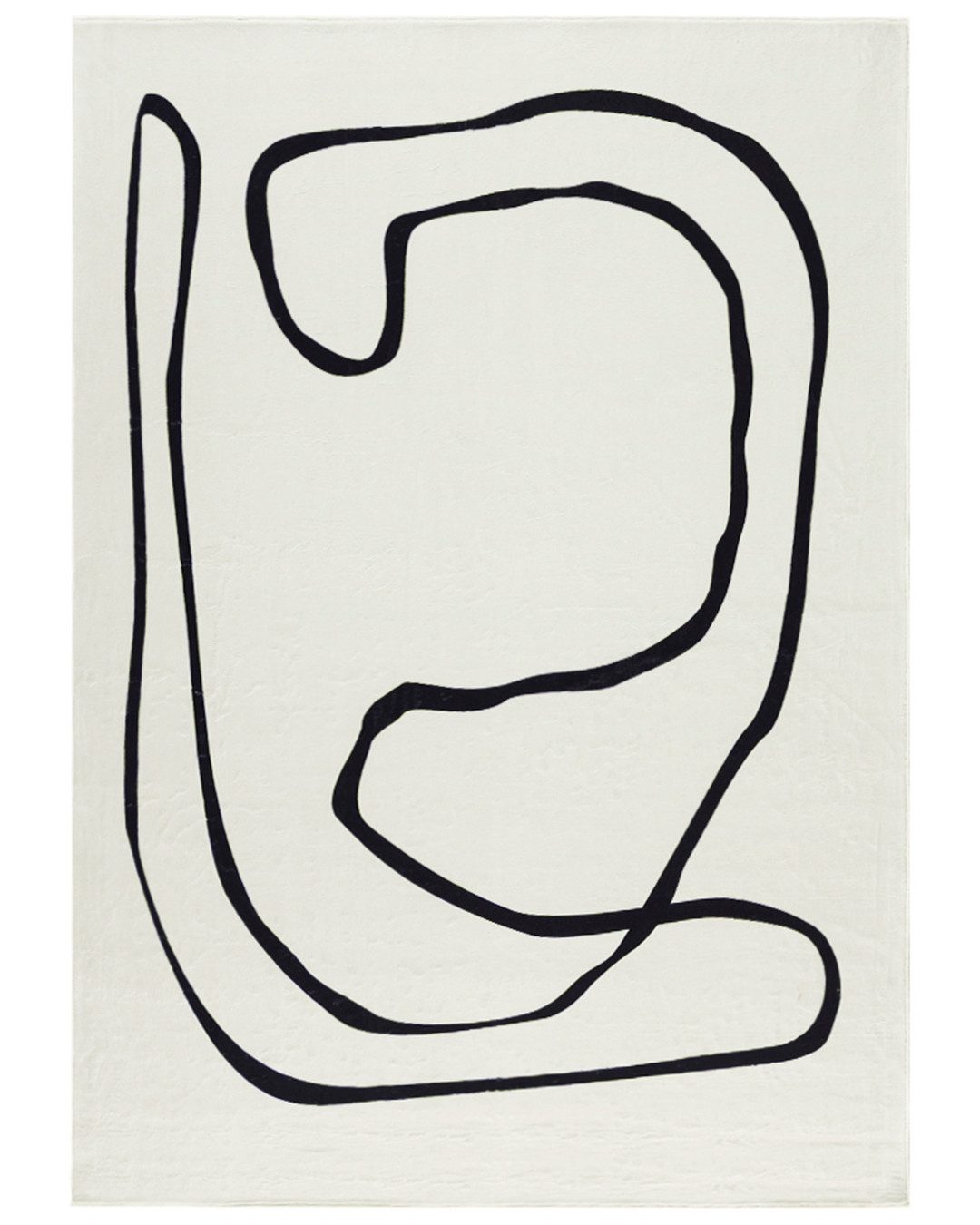 Mazovia Designteppich Abstrakt Wohnzimmer, 80 x 150 cm, Fußbodenheizung