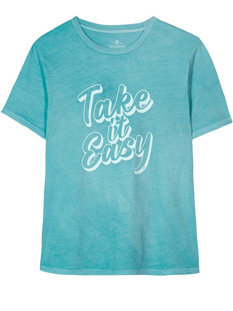 Herrlicher Print-Shirt Camber Neon Garment Dyed Statement Shirt, 100% Baumwolle