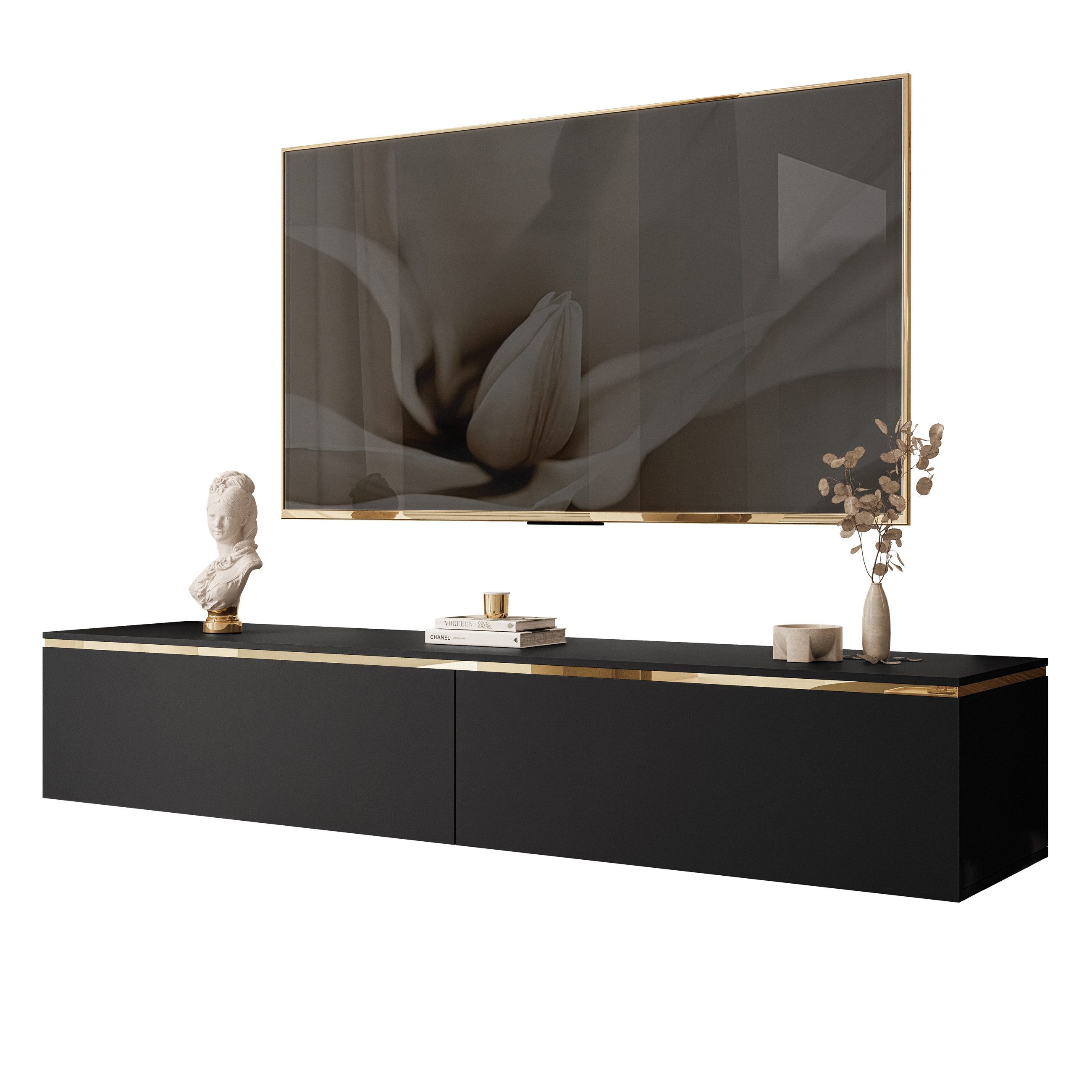TV-Schrank AURORA Schwarz matt