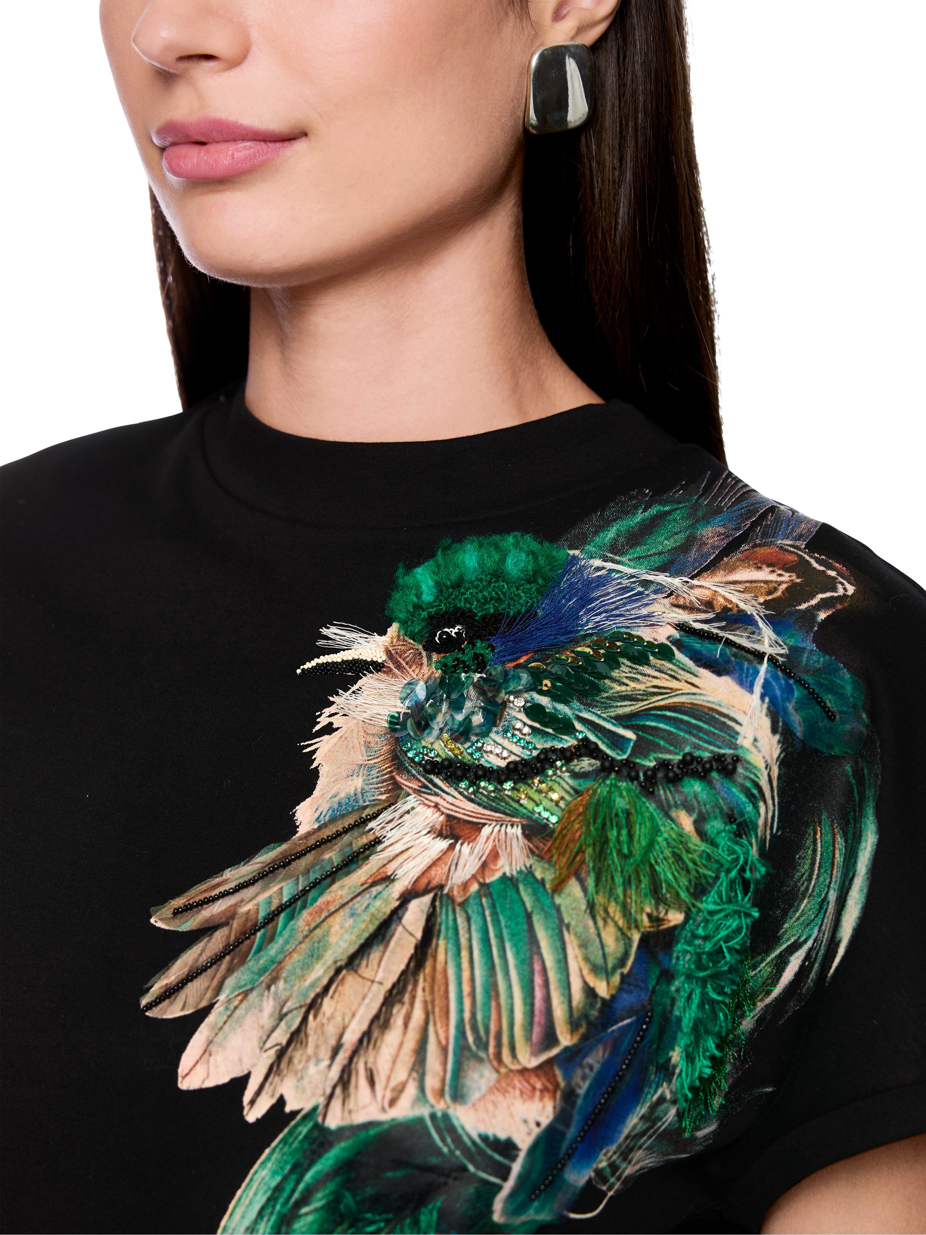 Marc Cain T-Shirt Mystic Plumage Premium Damenmode mit Federnprint, leger g günstig online kaufen