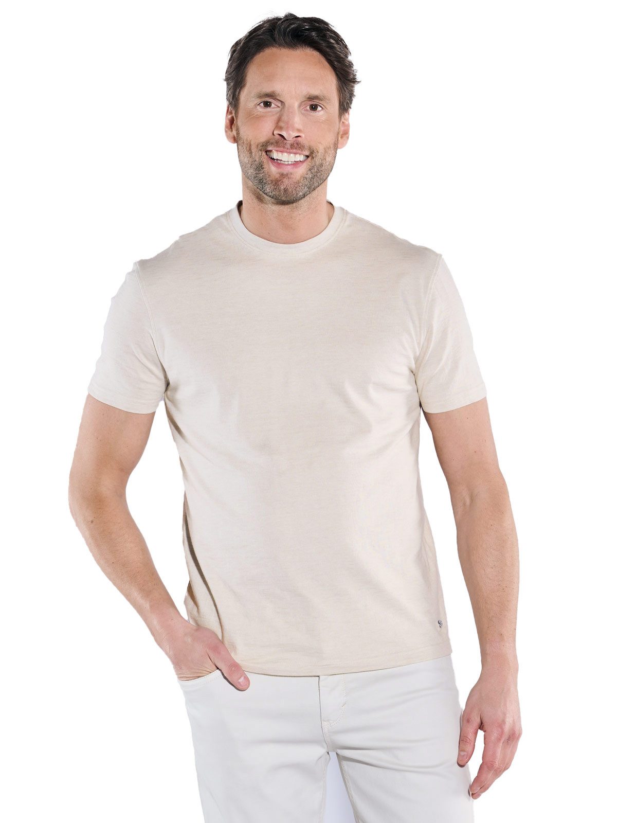 Engbers T-Shirt Herren T-Shirt regular, Beige