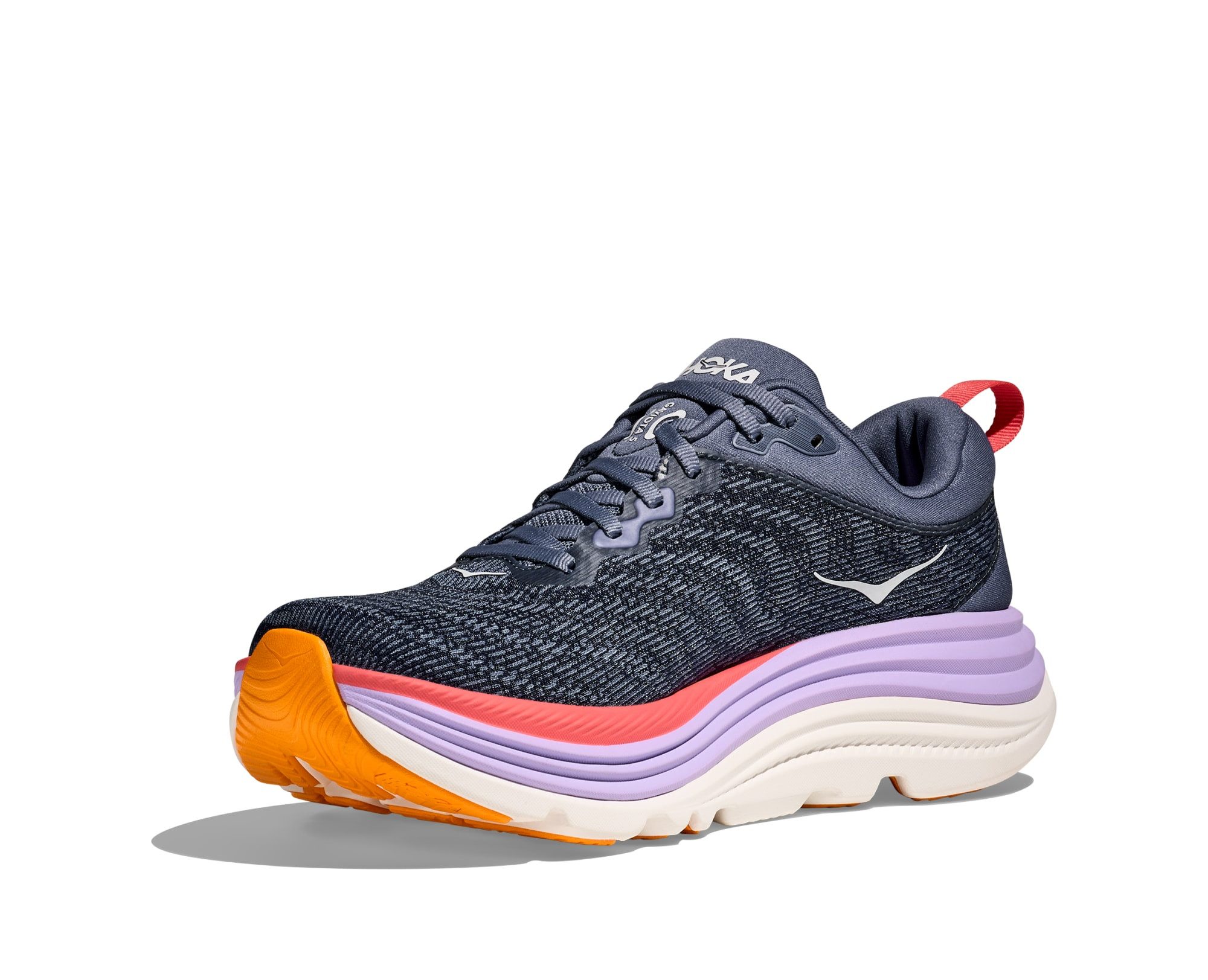 Hoka One One W GAVIOTA 5 - Damen Laufschuh - anchor/grapefruit Laufschuh