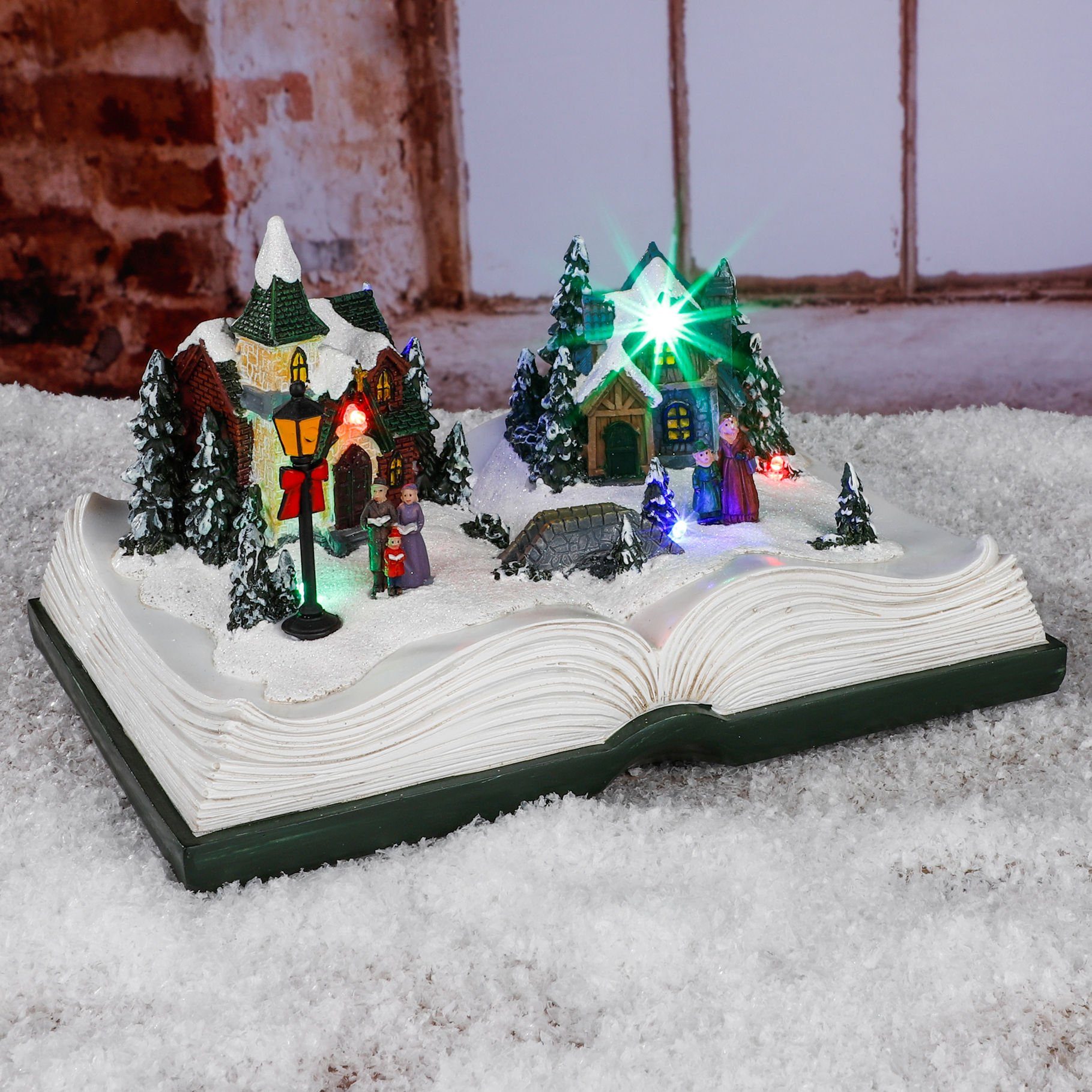 Weihnachtsstadt LED Weihnachtsstadt im Buch - 21,5 cm
