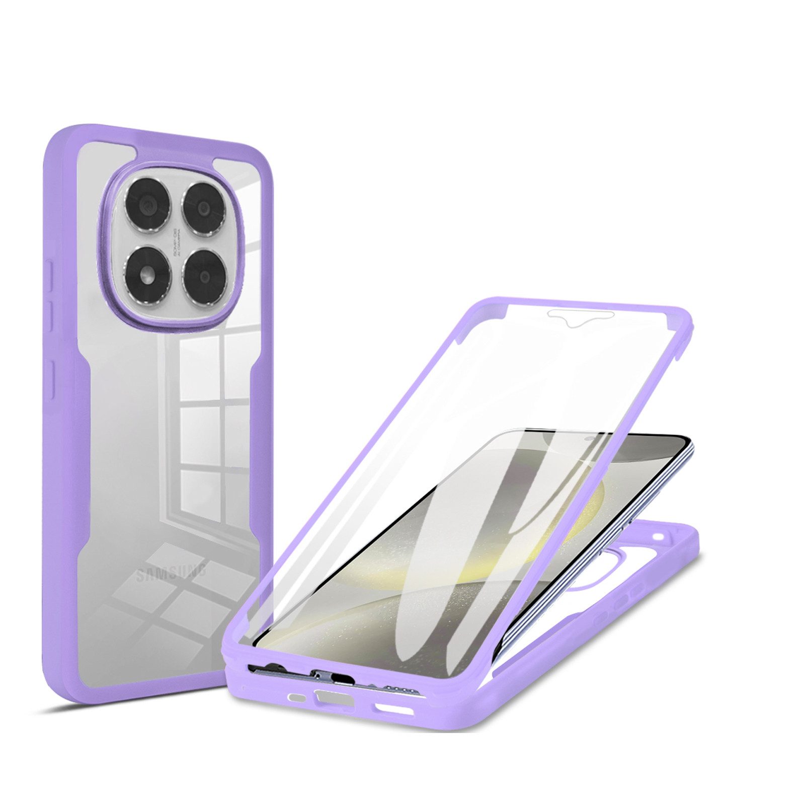 betterfon Handyhülle für Xiaomi Redmi Note 14 Pro 5G / Redmi Note 14 Pro+, 2-teiliges 360 Grad Schutzcase mit Rundumschutz und passgenauer Form
