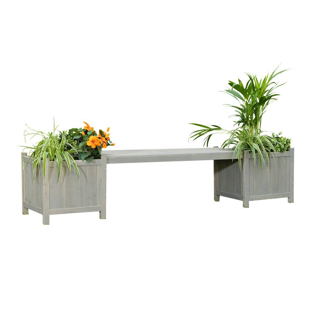 Mucola Gartenbank Gartenbank mit 2 Blumenkästen günstig online kaufen