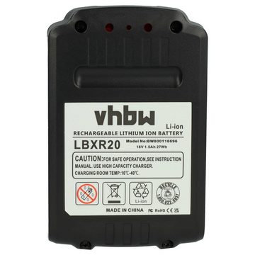 vhbw kompatibel mit Black & Decker BDCCS18, BDCDC18K, BDCCF18, ASD, Akku Li-Ion 1500 mAh (18 V)