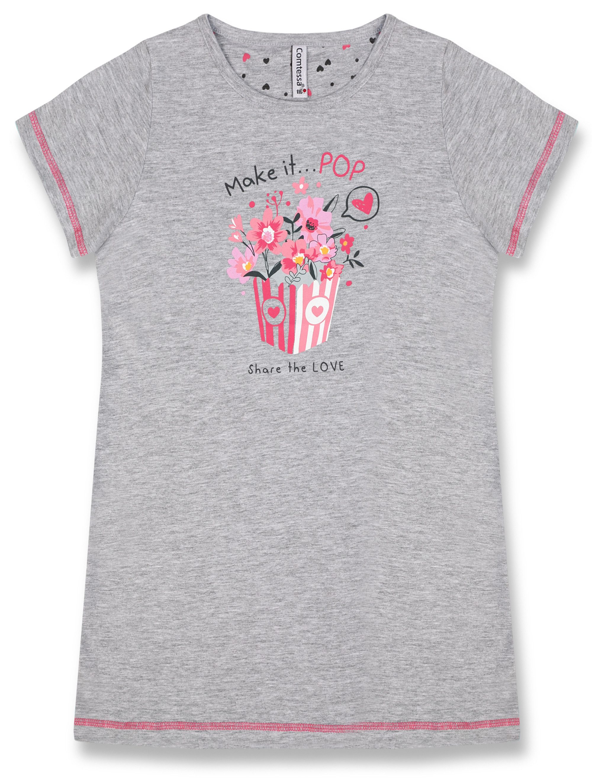 comtessa Nachthemd Comte Kids (Set, 1-tlg., 1-teilig) Mädchen Sleepshirt Pyjama Kurzarm Baumwolle