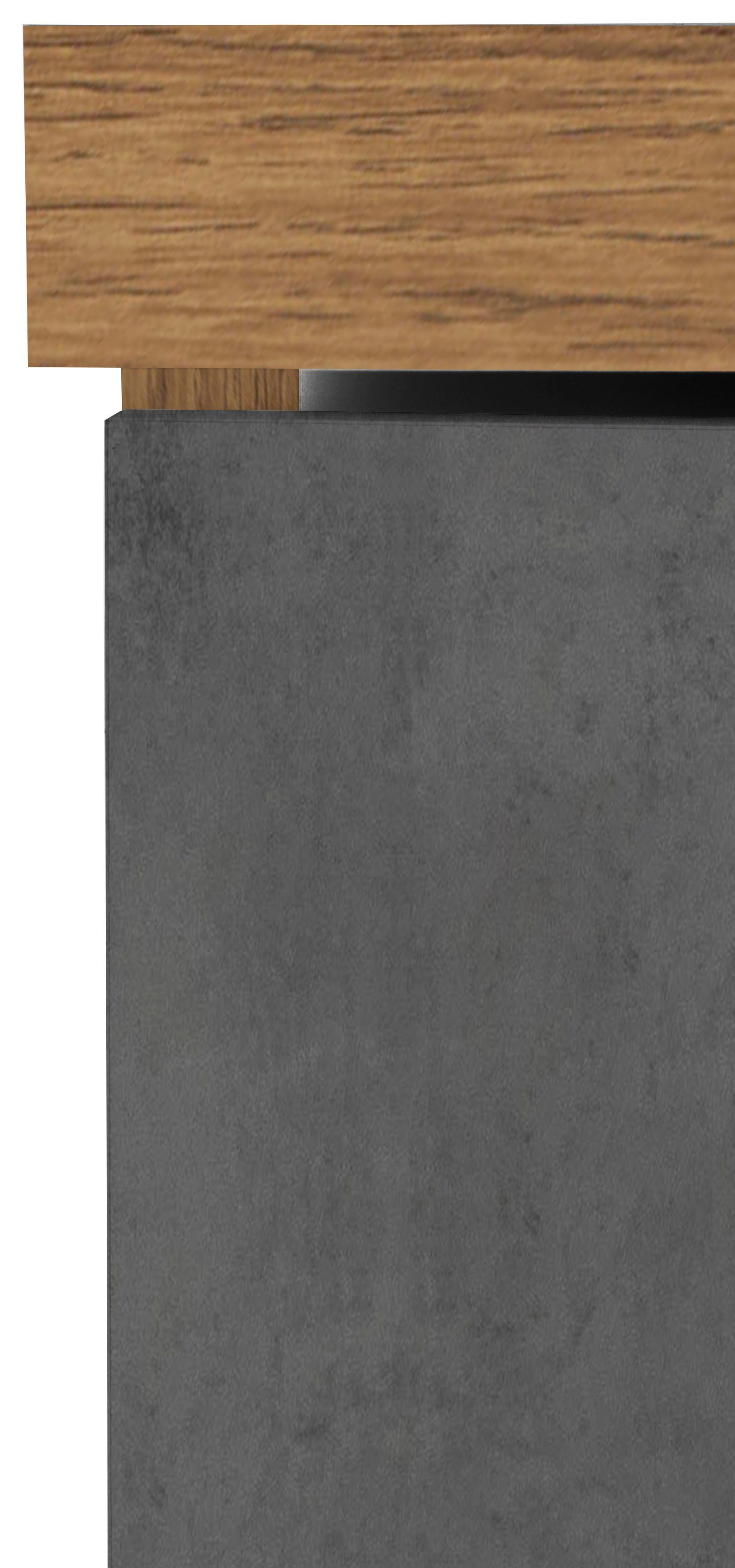 breit cm MÖBEL 60 Kühlumbauschrank | beton Samos wotaneichefarben Oxid/wotaneichefarben HELD