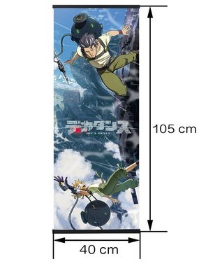 GalaxyCat Poster Deca-Dence Rollbild aus Stoff, Kakemono 105x40cm, Anime Wandbild, Deca-Dence, Deca-Dence Rollbild / Kakemono