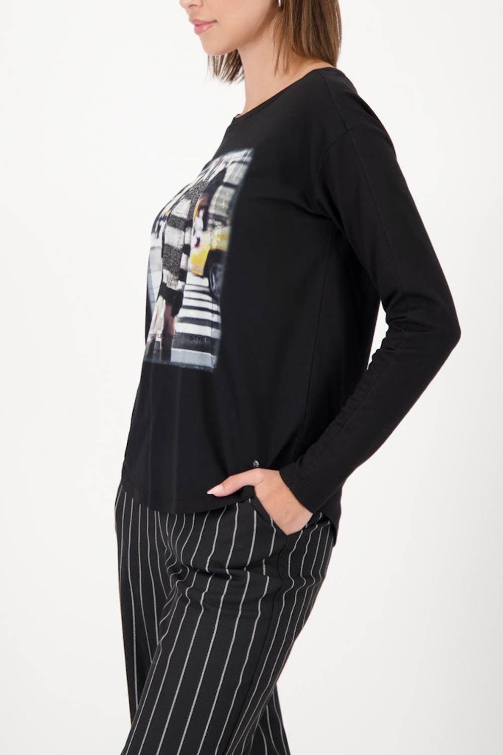 Monari T-Shirt 809293 Dezente Pailletten für edle Akzente