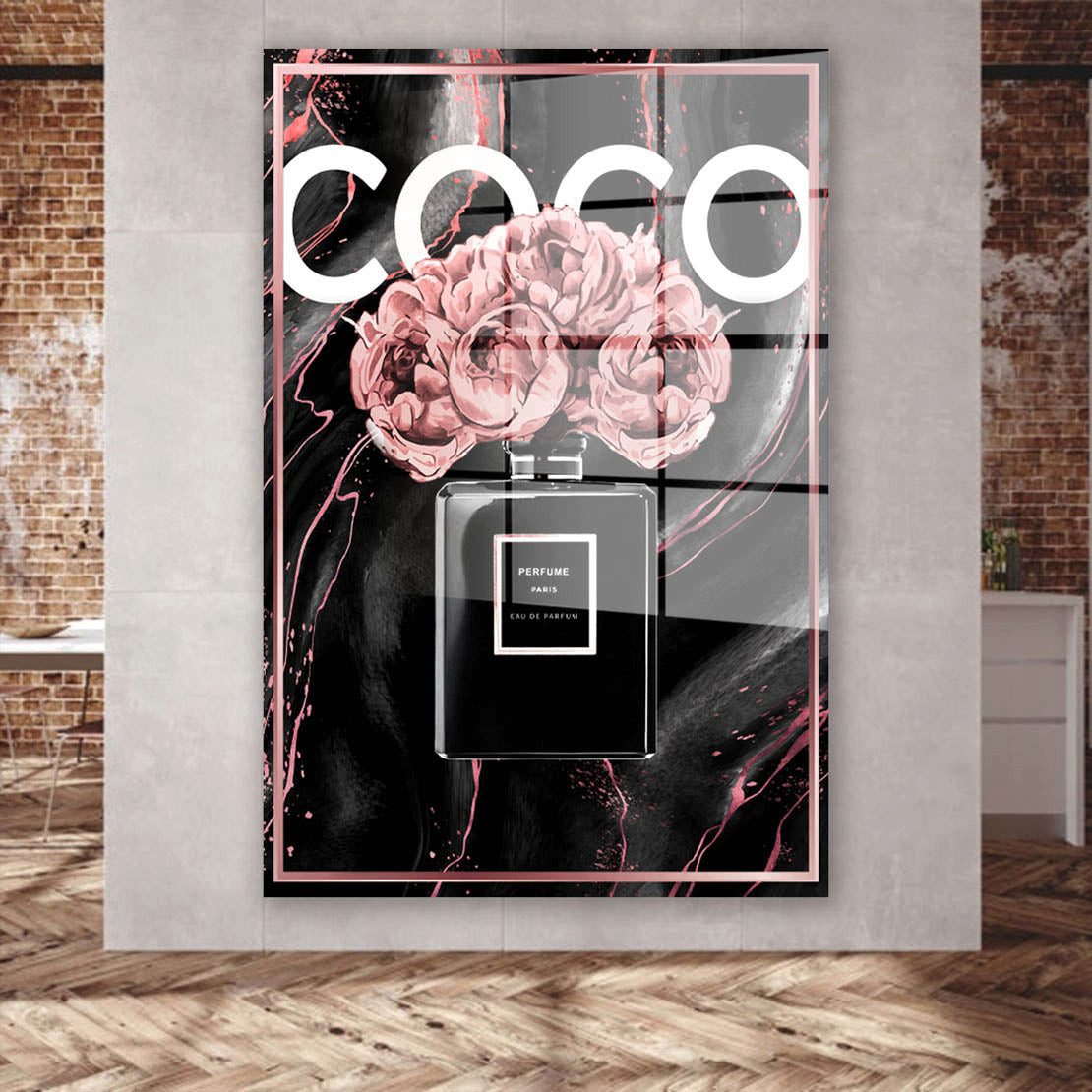 Artedinoi Acrylglasbild Parfüm Coco Style Flasche Pop Art Acrylglas Wandbil günstig online kaufen