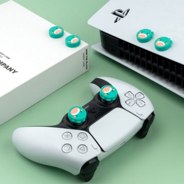 HYTIREBY Gamepad-Joystick-Abdeckung, Silikon-Joystick-Schutz PlayStation-Controller (Für PS5/Switch Pro Gamepad, 4 Stück)