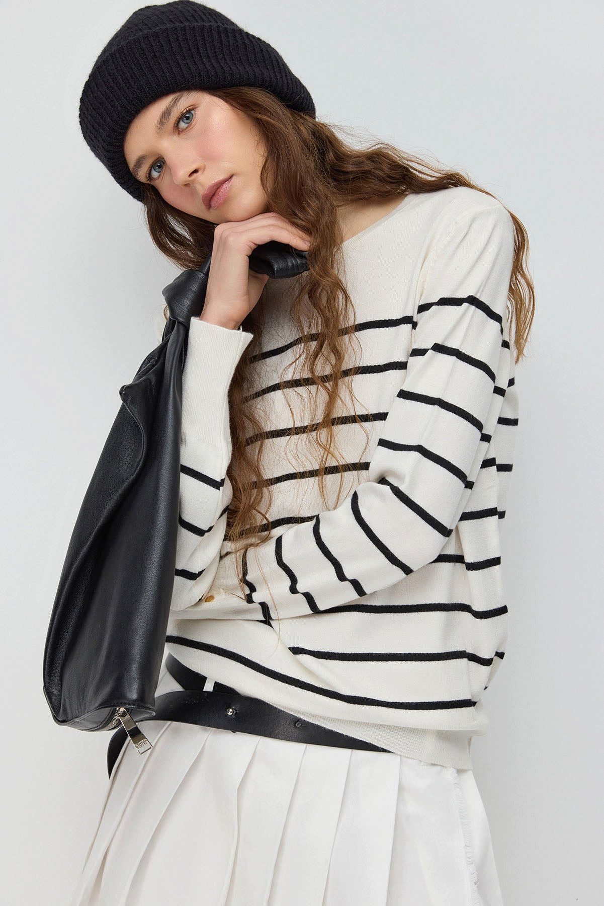 No Matter What Longpullunder Strickpullover mit Rundhalsausschnitt