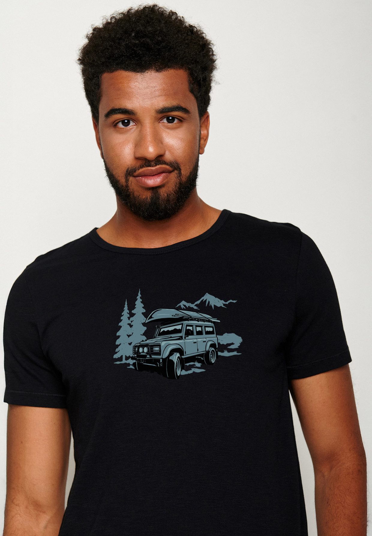 GreenBomb T-Shirt Spice Nature Getaway Motiv Natur (1-tlg., 1) Rundhalsausschnitt, Bio-Baumwolle, GOTS Zertifiziert