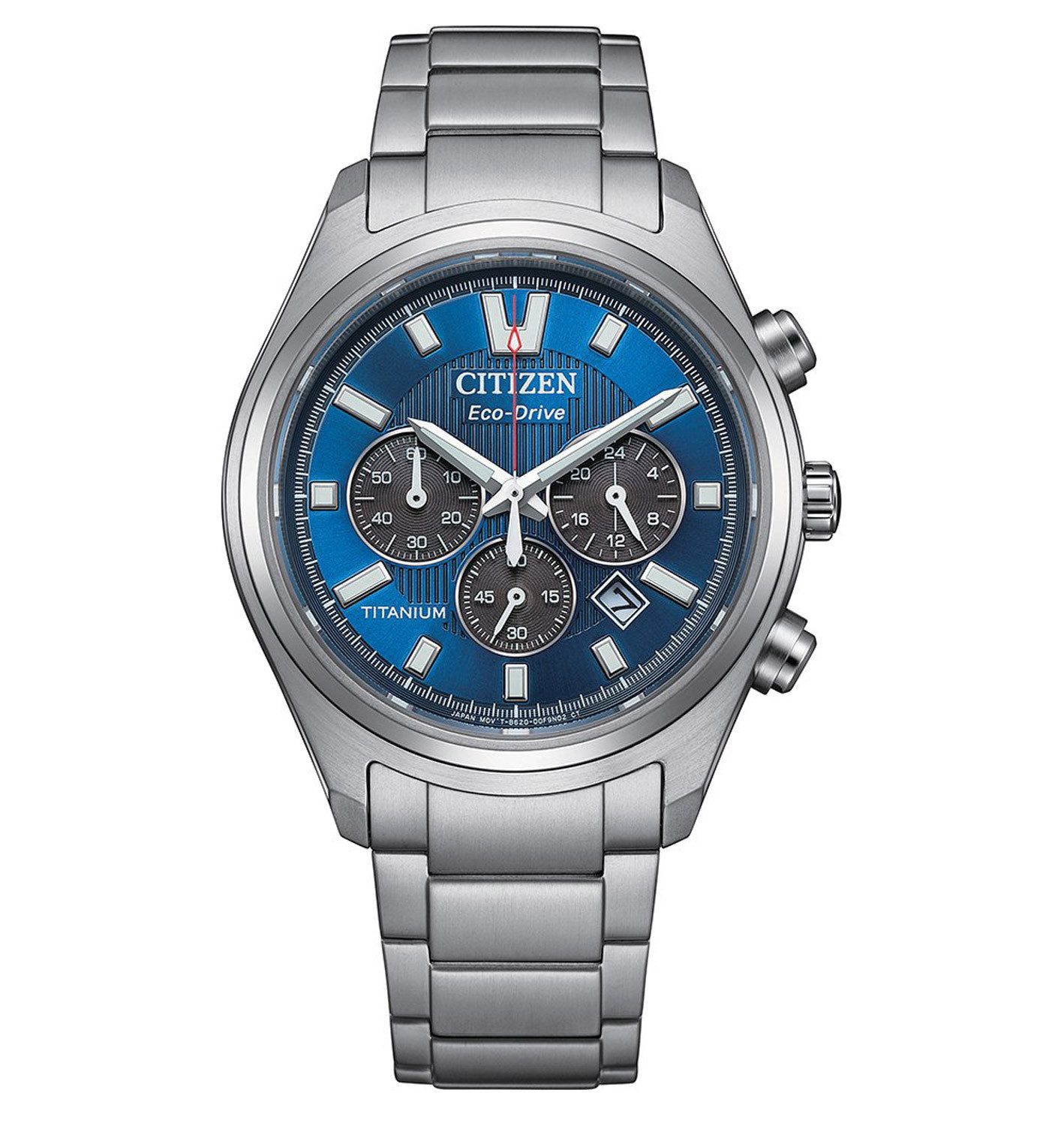 Citizen Eco-Drive Chronograph Solar Titan/Blau