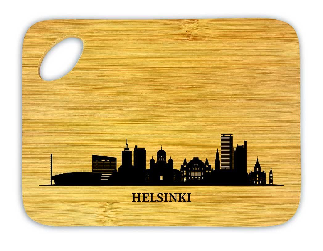 die Stadtmeister Frühstücksbrett Skyline Helsinki, Bambus