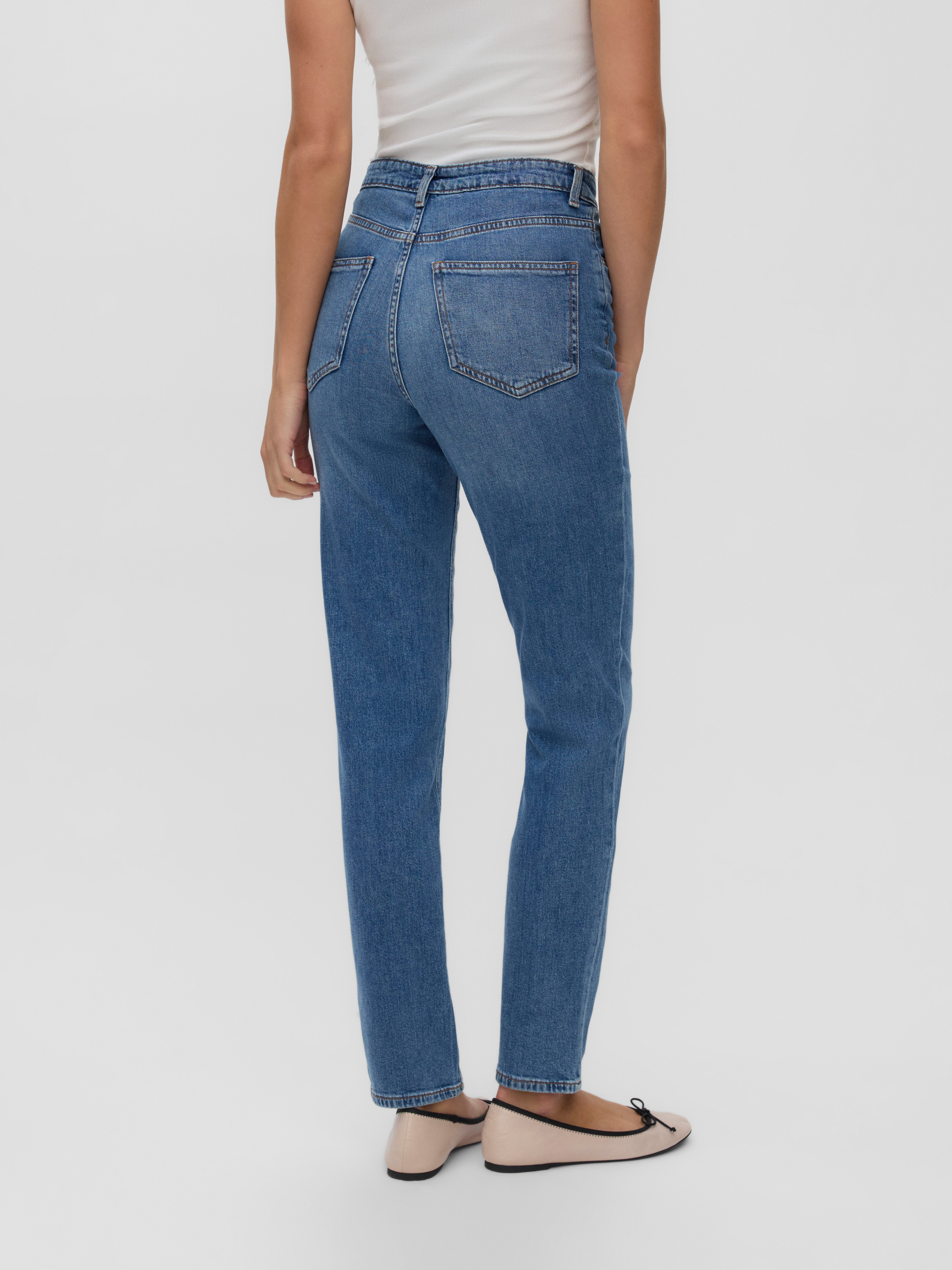 Vero Moda Mom-Jeans VMNICKIE HR MOM JEANS BLUE MIX NOOS Baumwollmischung, high waist, loose fit – Bild 2 von 5
