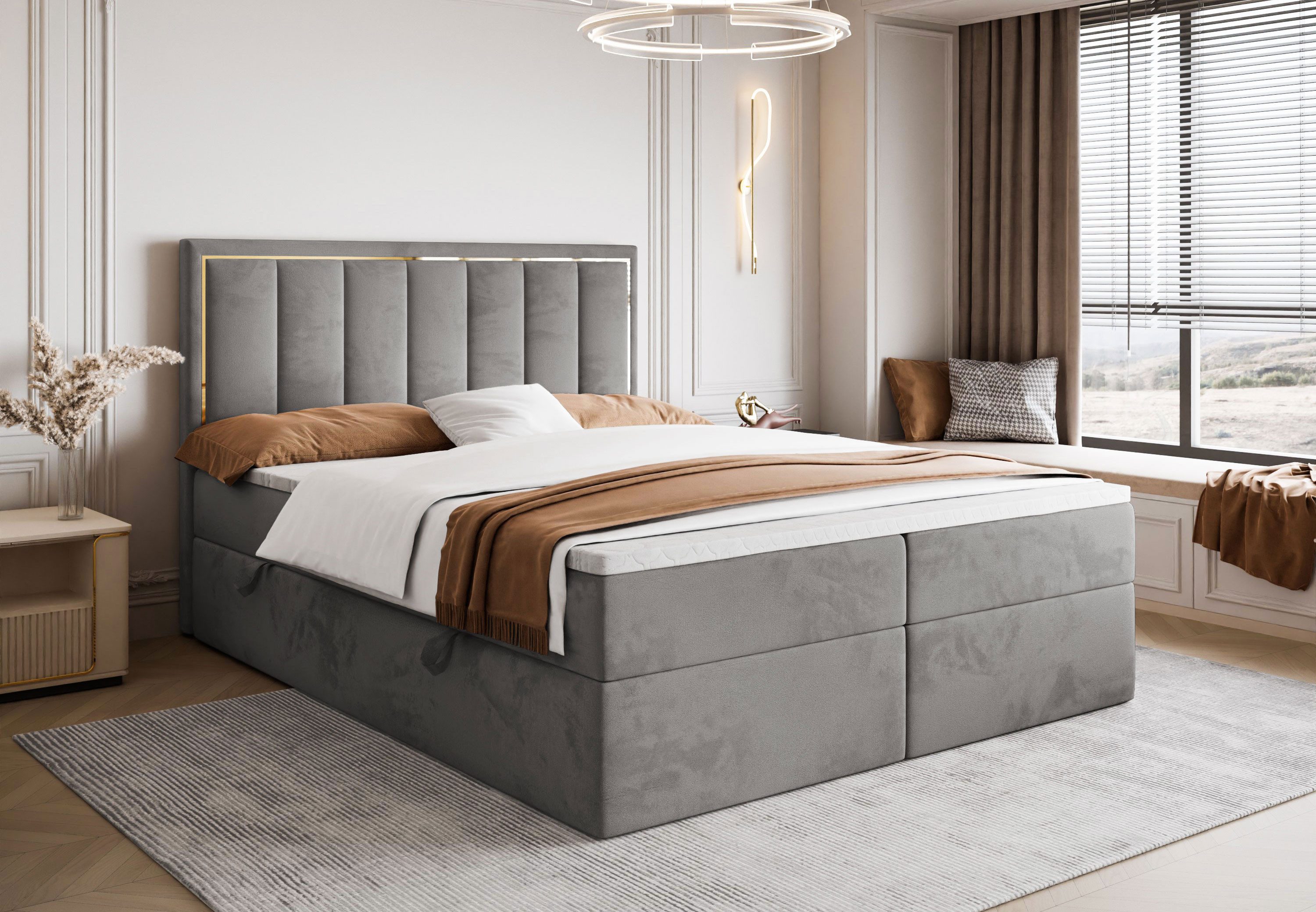 Lookway Boxspringbett AURELIA mit Bettkästen und Topper, mit Bettkasten und günstig online kaufen