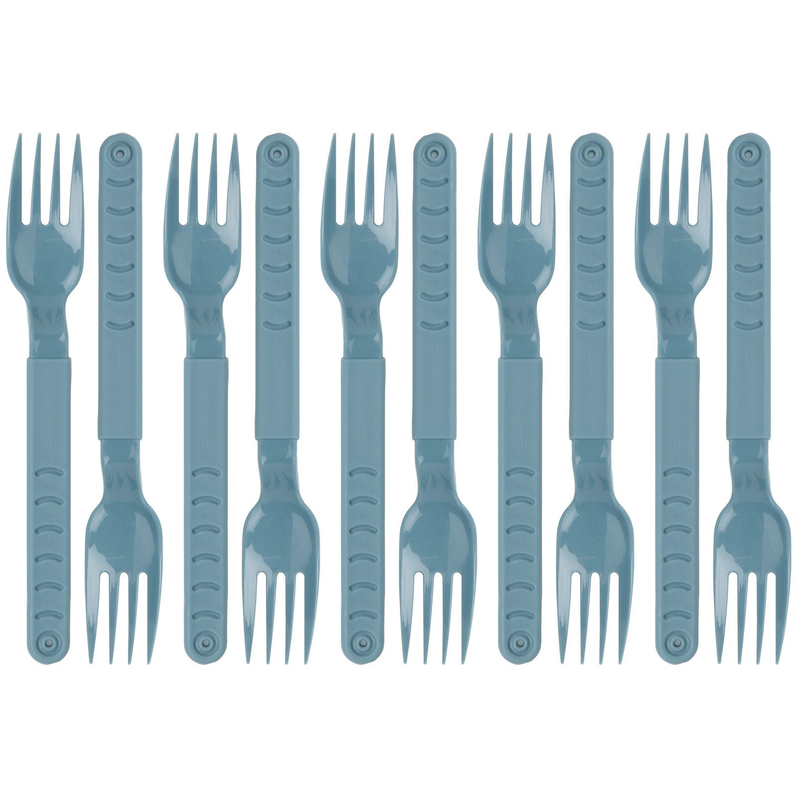 Koopman Tafelgabel Kunststoff 3 Farben 10/20 Tlg. Set (10 Stück), 10tlg, Kunststoff, Campinggabel, Kuchengabel, 18cm