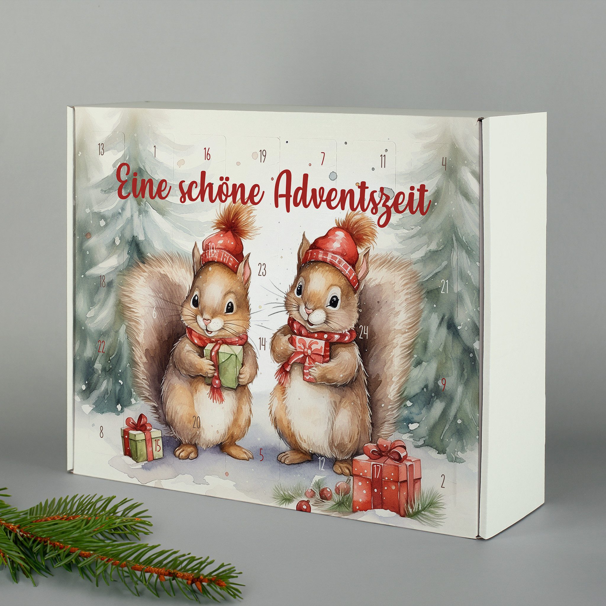 Herz & Heim befüllbarer Adventskalender mit festlichen Motiven zu Weihnachten - DIY Adventskalender, zum selbst Befüllen, aus stabiler Pappe – Bild 2 von 5