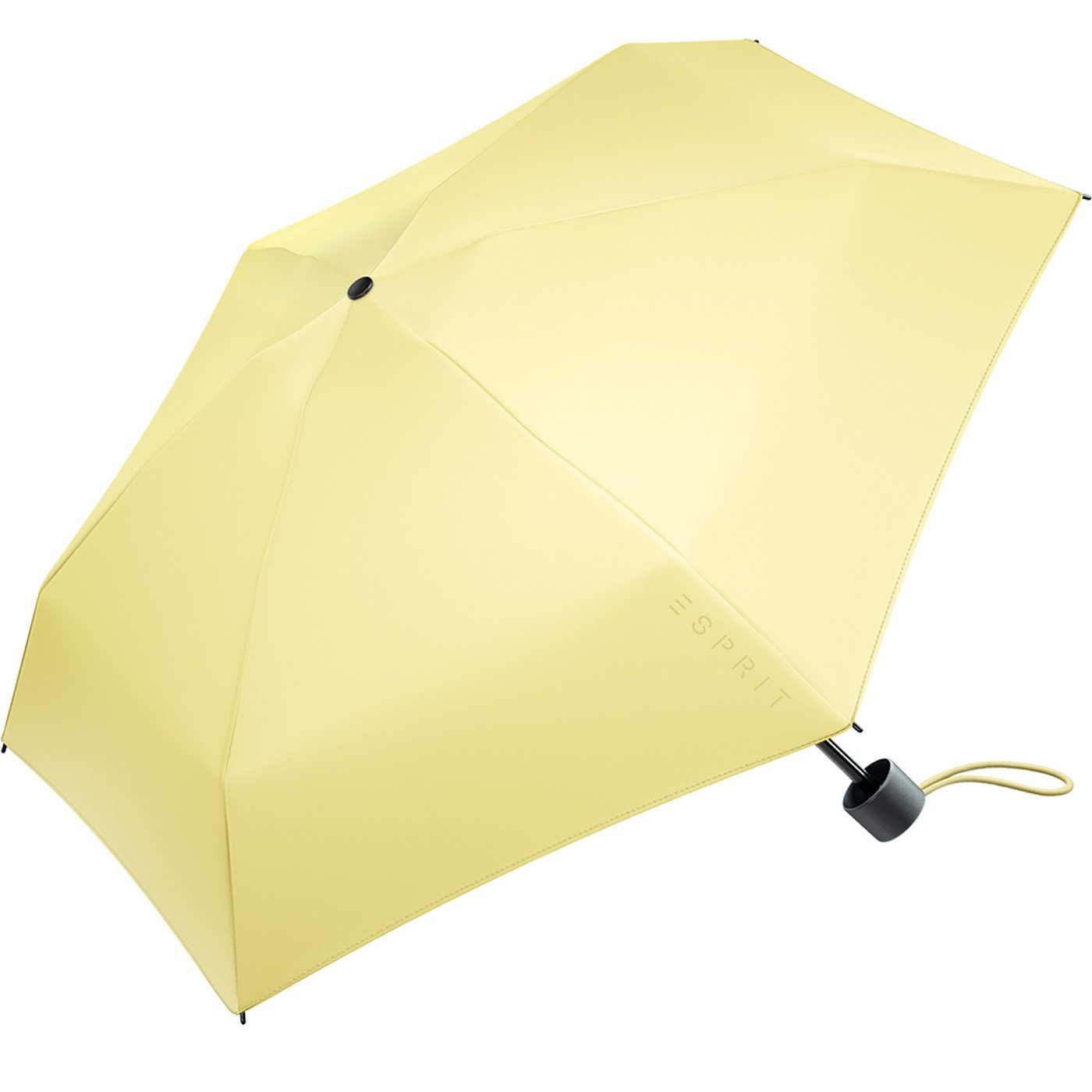 Esprit Taschenregenschirm Damen Regenschirm gelb neuen in Trendfarben 2022, winzig Super klein, den FJ Petito Mini