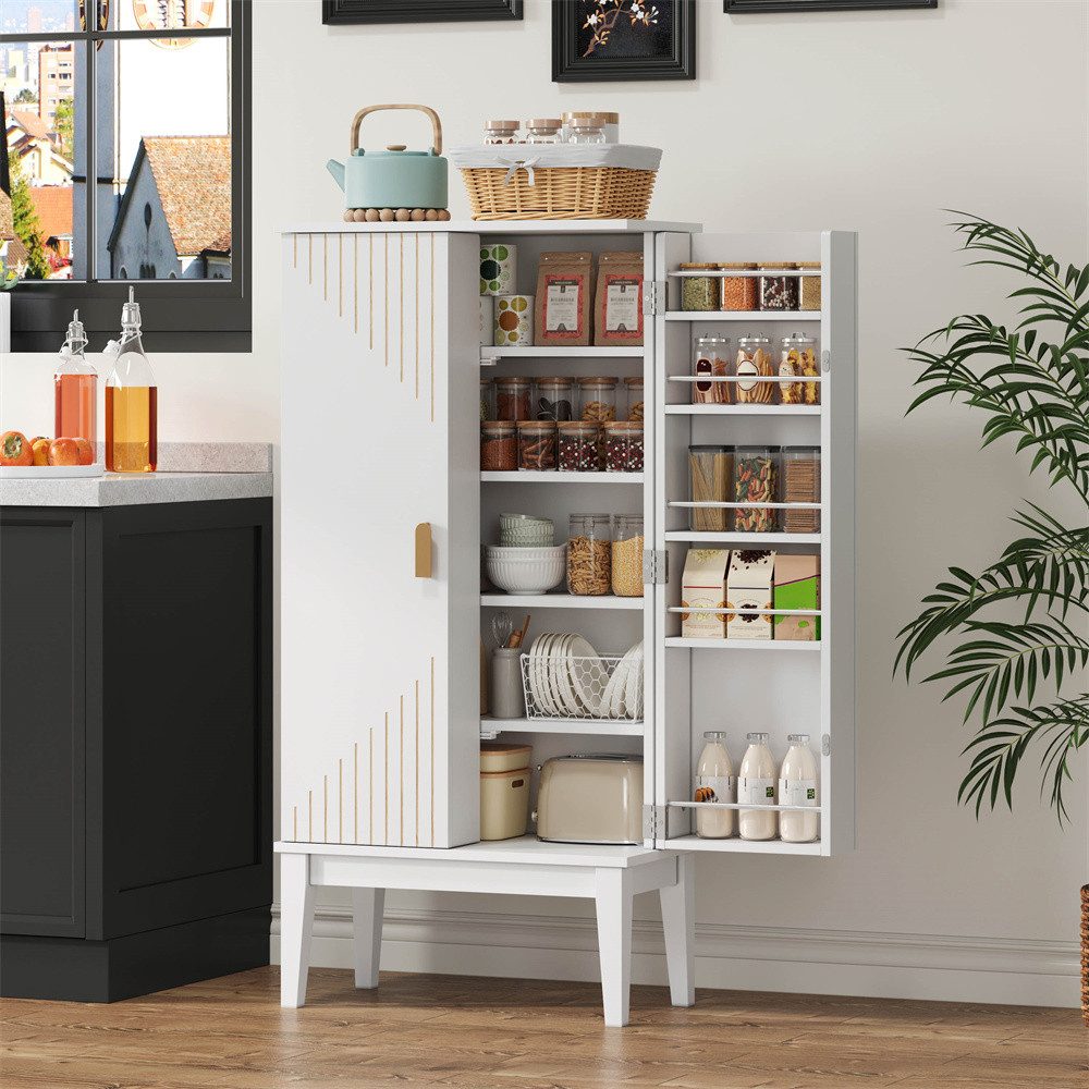 REDOM Sideboard Aufbewahrungsschrank (Vintage-Stil – Küchenschrank mit Türablage, 1 St., 59*30*120cm)