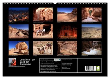 CALVENDO Wandkalender Jordanien - Ein Land der Superlative (Premium, hochwertiger DIN A2 Wandkalender 2023, Kunstdruck in Hochglanz)
