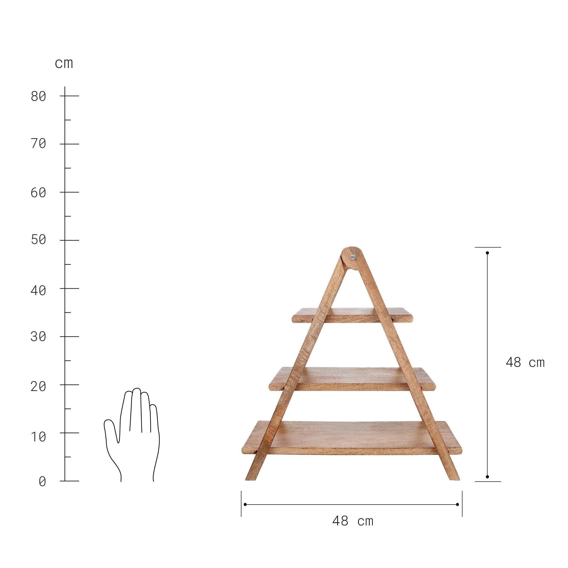 Mangoholz MANGO Etagere Höhe DAYS BUTLERS Etagere 48cm, 3-stufig