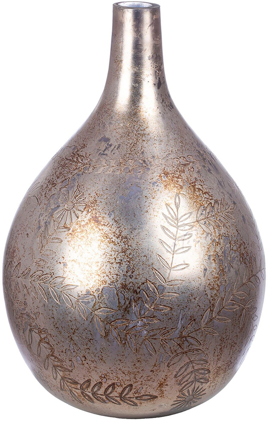 GILDE Bodenvase Vase Peso, grau H.56 cm (1 St)