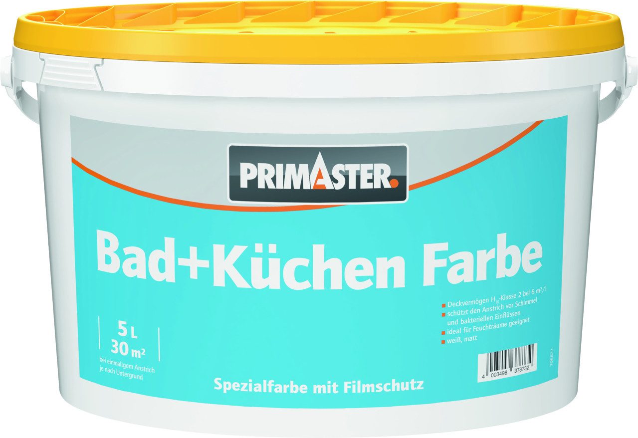 Primaster Wandfarbe Primaster Bad- und Küchenfarbe weiß 5 L