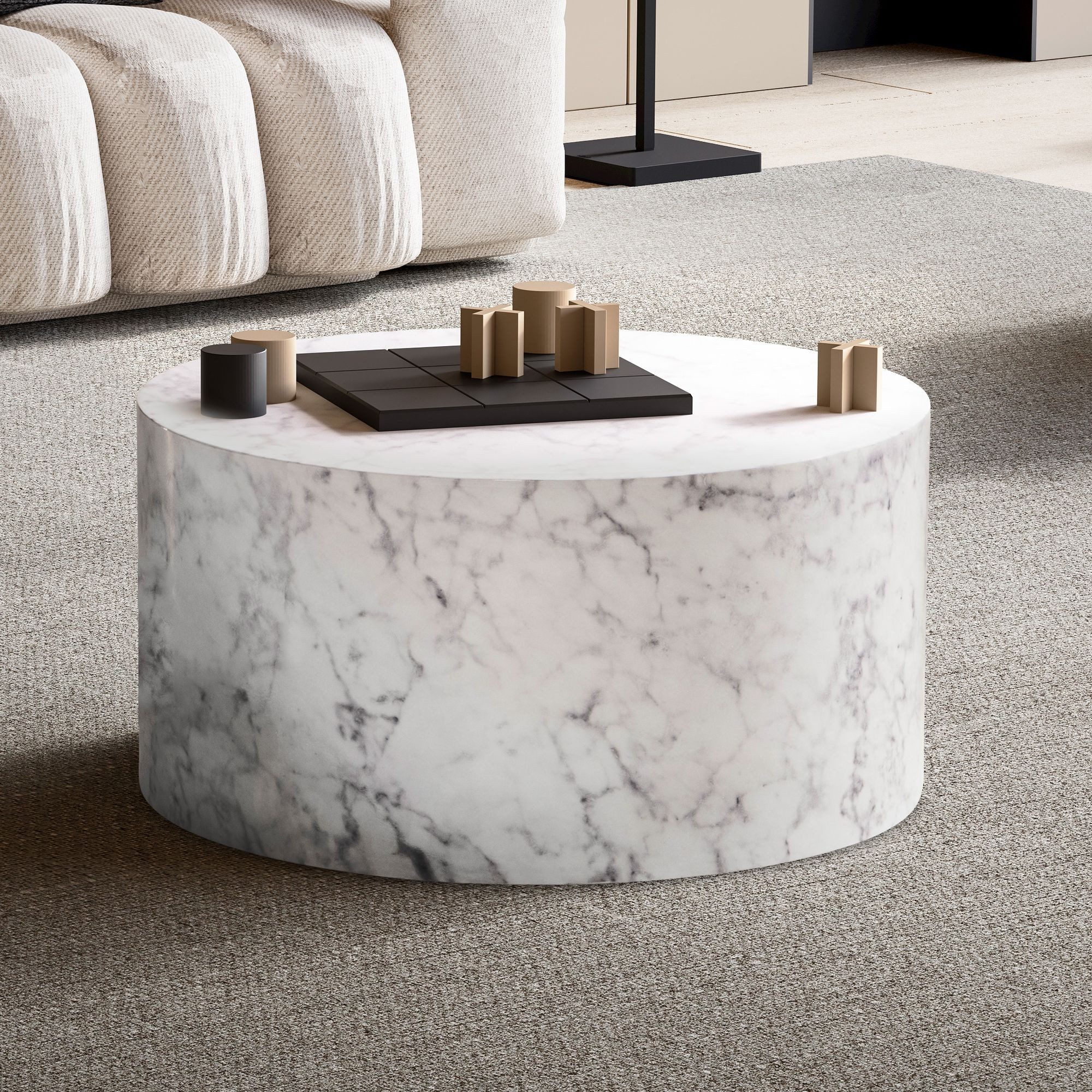 FINEBUY Couchtisch FB57495 (MONOBLOC 60x60x30 cm günstig online kaufen