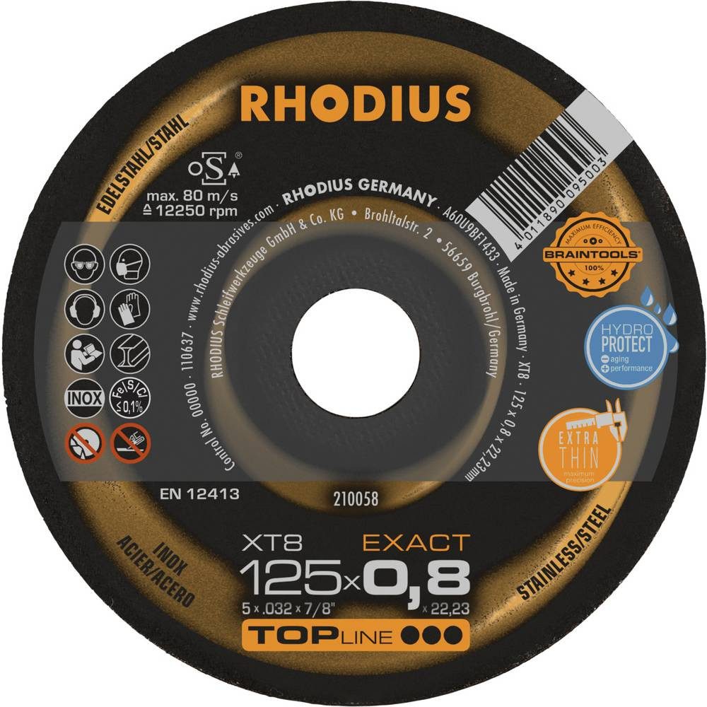 Rhodius Trennscheibe XT8 EXACT 210058 Trennscheibe 50 St. Edelstahl, Stahl