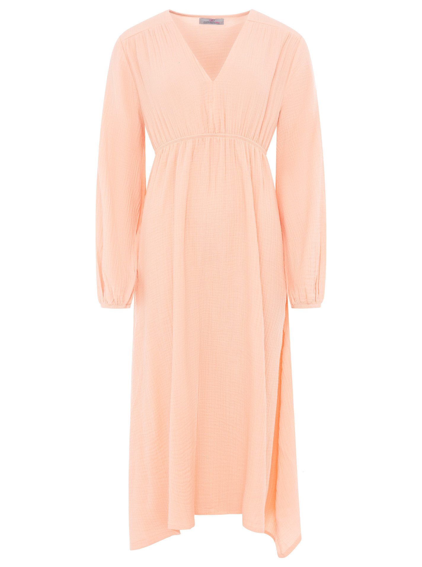 Zwillingsherz Maxikleid Maxikleid Baumwolle Musselin