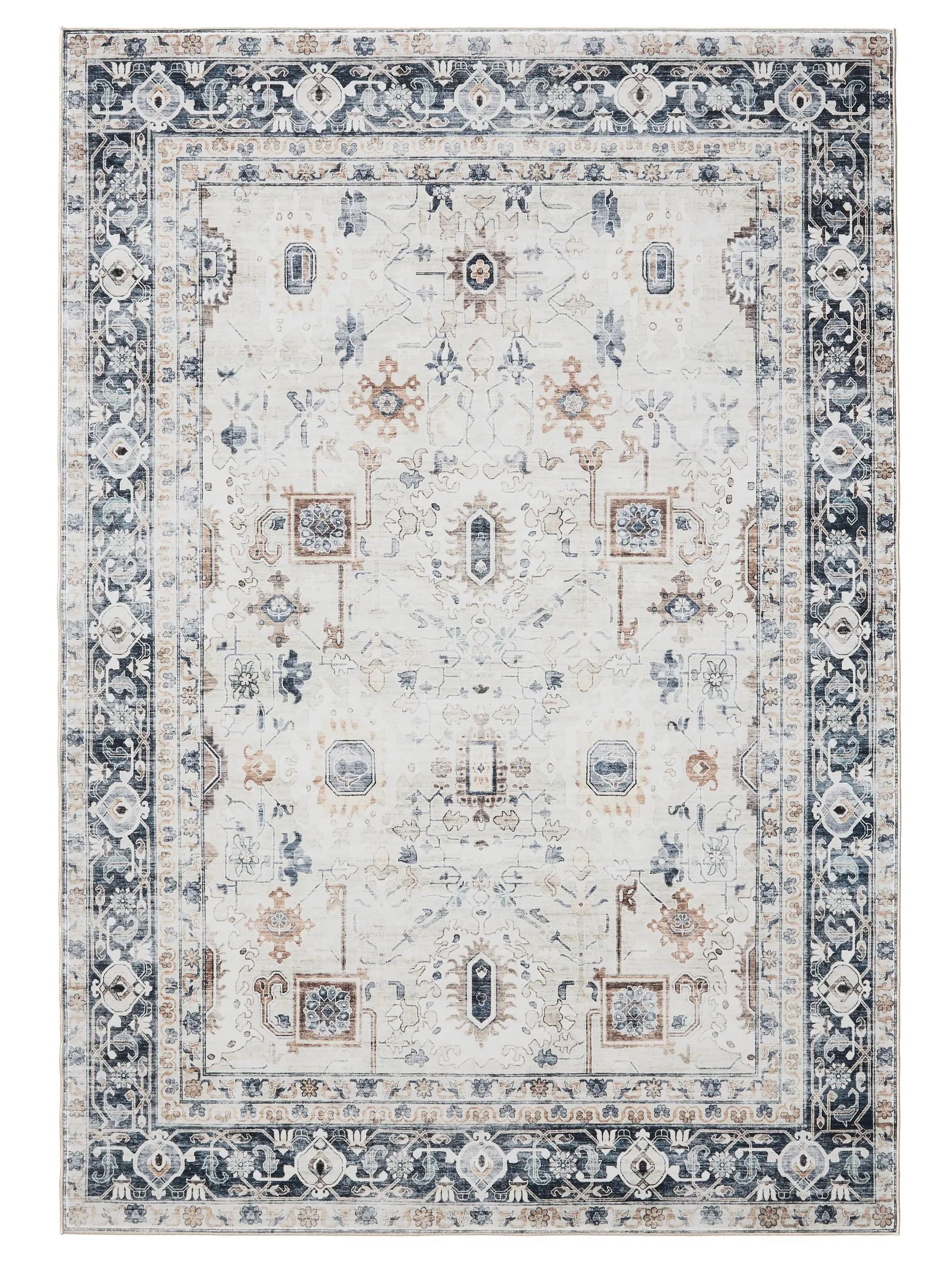 benuta Teppich George, rechteckig, Höhe: 5 mm, Vintage-Look, Kurzflor, Teppich Wohnzimmer, Schlafzimmer, Waschbar