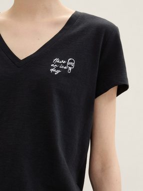 TOM TAILOR Denim Langarmshirt T-Shirt aus Bio-Baumwolle