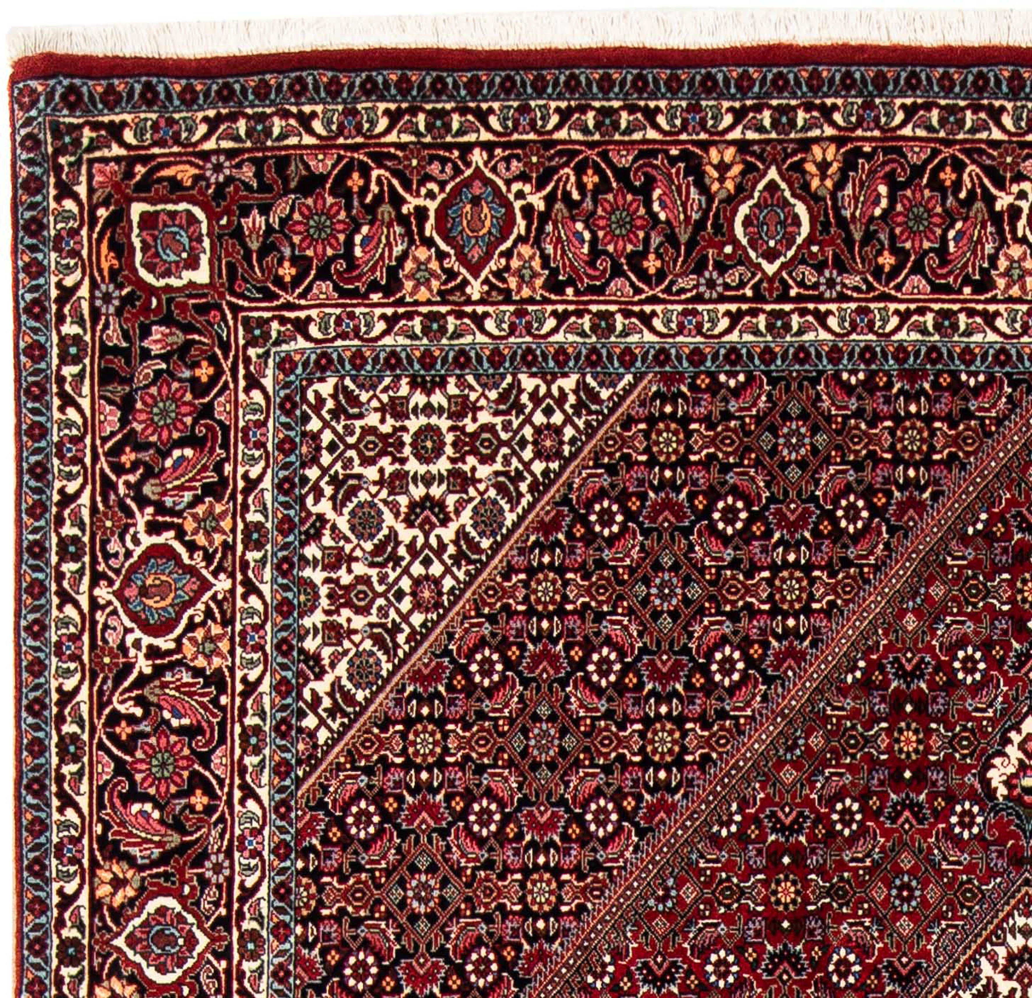 Orientteppich Perser - Bidjar x 243 mm, mit - Einzelstück Handgeknüpft, cm 167 15 - rot, rechteckig, Höhe: Wohnzimmer, morgenland, Zertifikat
